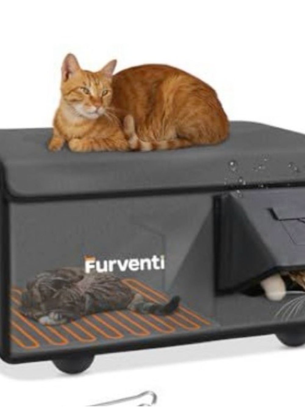 Gray Heated Cat Bed - Cozy Outdoor/Indoor Pet Lounge